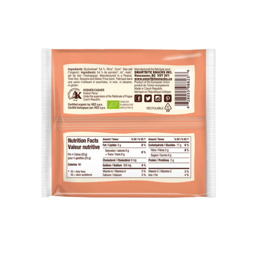 Smart Bite Buckwheat Crispbread 75g