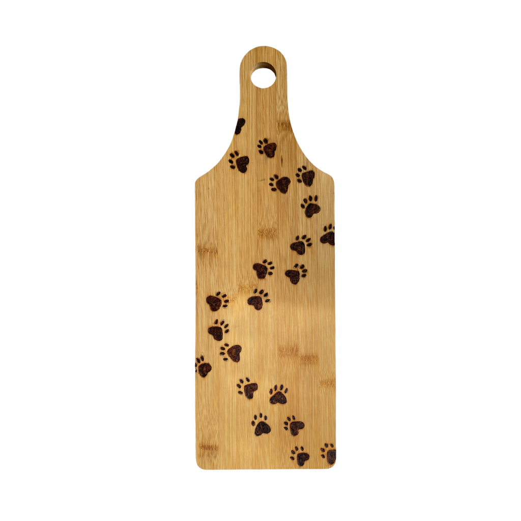 Decorative Wooden Cutting Board: Paw Prints