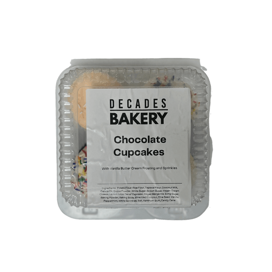 Decades Bakery - Assorted Chocolate Cupcakes 4pk