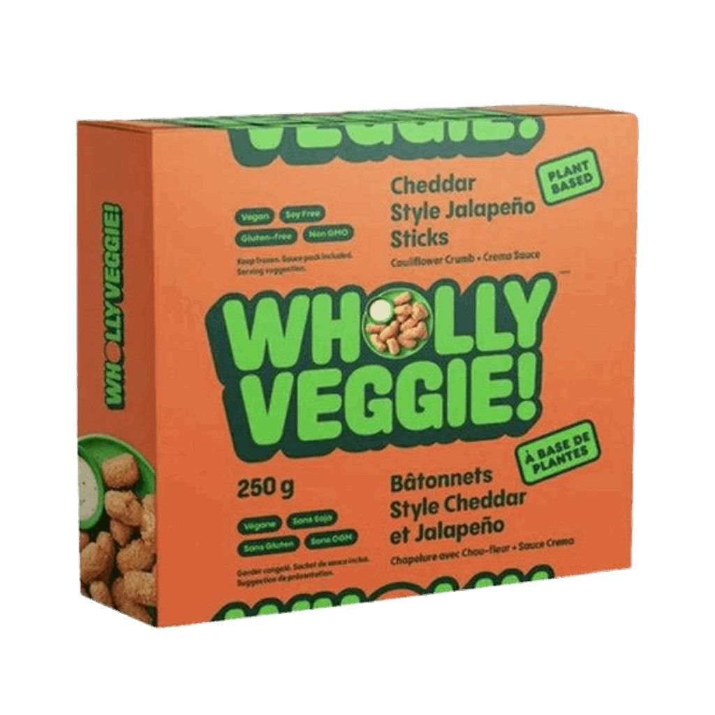 Wholly Veggie Cheddar Jalapeño Sticks 250g