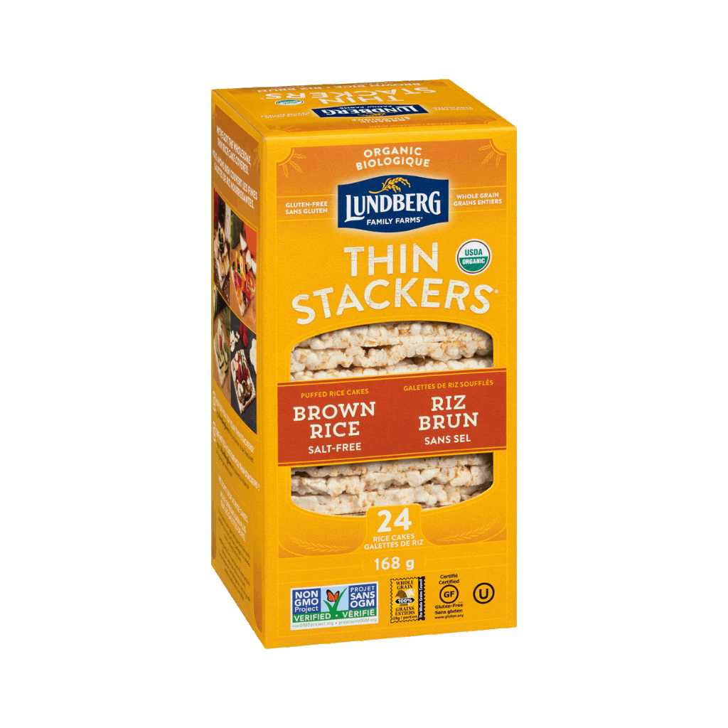 Lundberg Thin Stackers Brown Rice Salt Free 168g