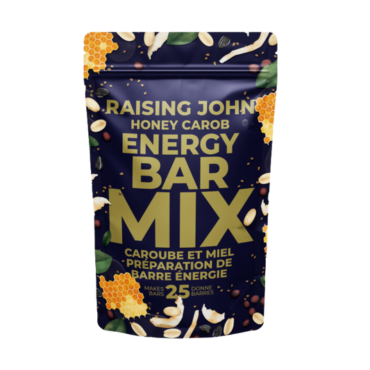 Raising John Honey Carob Energy Bar Mix 350g Past Dated