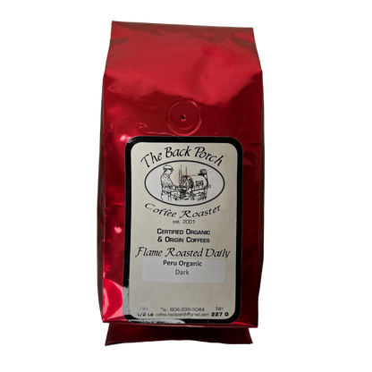 The Back Porch Coffee Roaster Peru Organic Dark Beans 227g