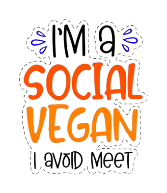 I'm a Social Vegan Sticker