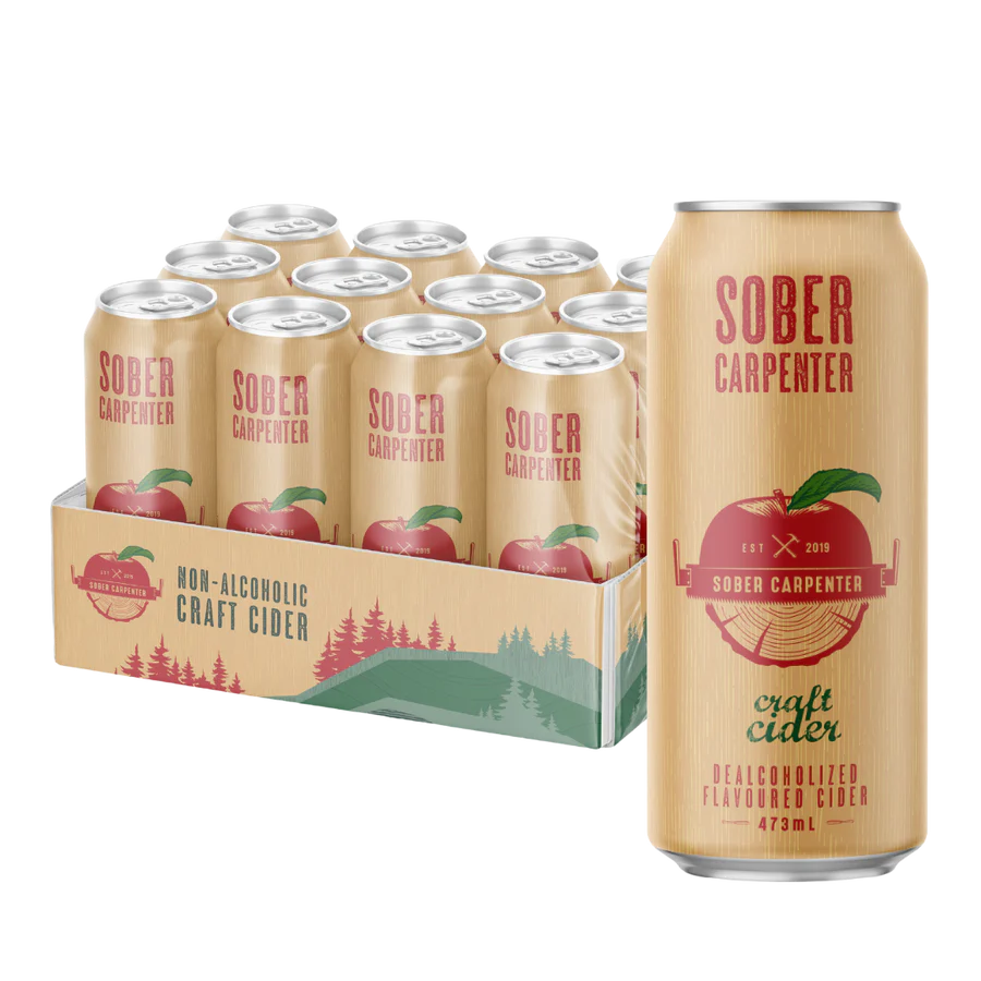 Sober Carpenter Craft Cider 473ml Single Can Non Alcoholic